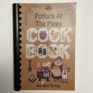 Vtg 90s Potluck at the Pines Cookbook Timber Charity Com Spring Hill FL 1994